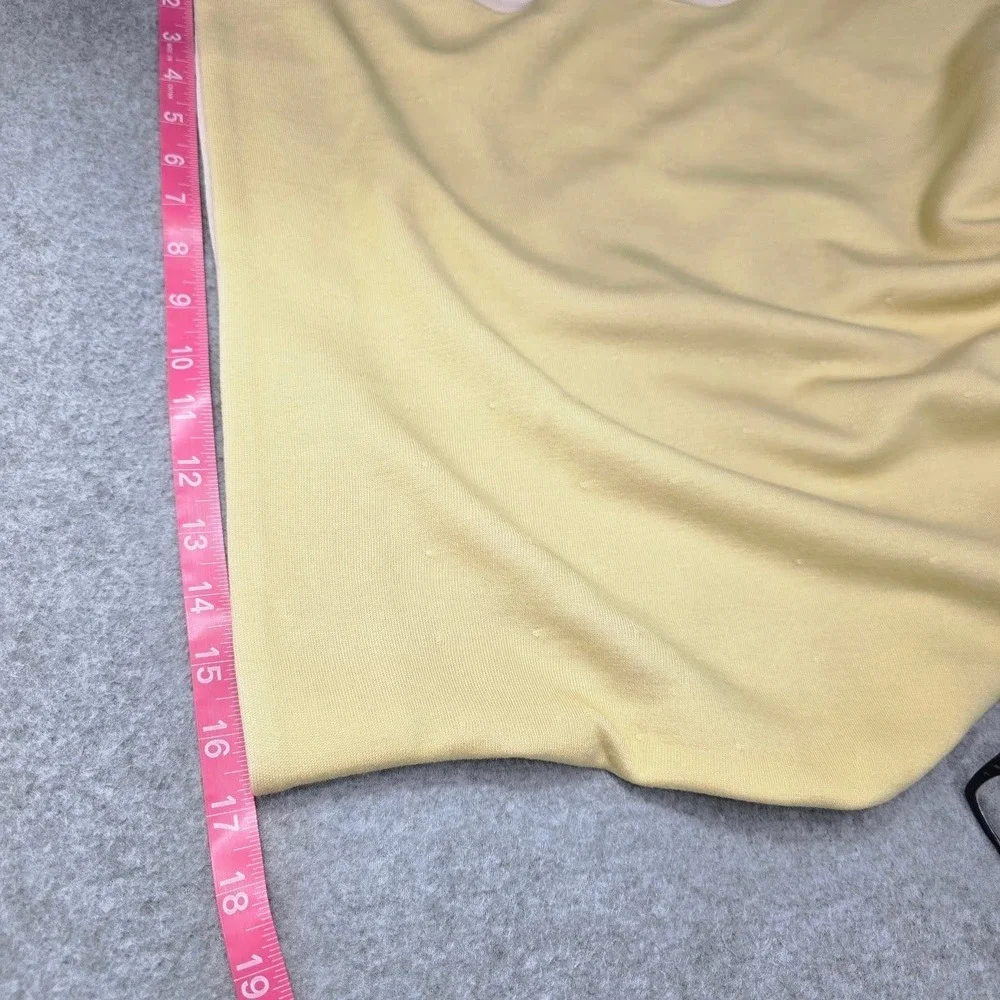 COS Knit Midi Skirt M Butter Yellow Wool Blend Elastic Waistband Textured Office